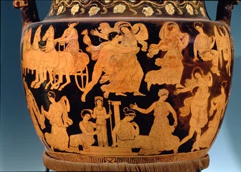 Rotfiguriger Volutenkrater (Detail)
